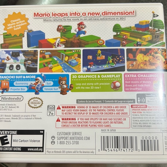 Nintendo 3DS super Mario 3D Land